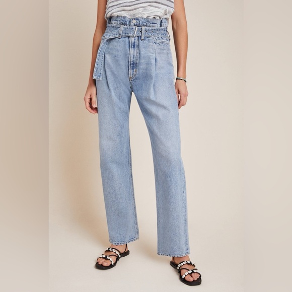 Agolde Denim - AGOLDE x ANTHROPOLOGIE NWOT 90s Cinched Ultra High Rise Straight Jeans